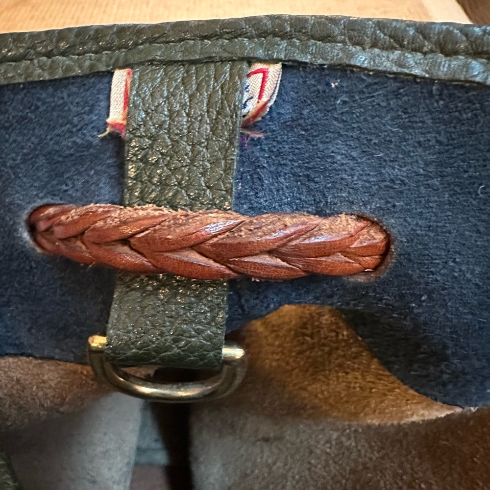 Vintage 1980s Dooney & Bourke all weather pebbled leather drawstring bag - Picture 12 of 14